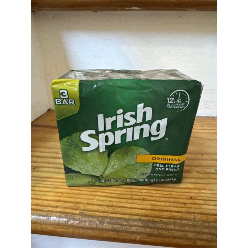 (3) Irish Spring Original Deodorant Soap 3.7oz (Old Version No Flax Seed Oil)